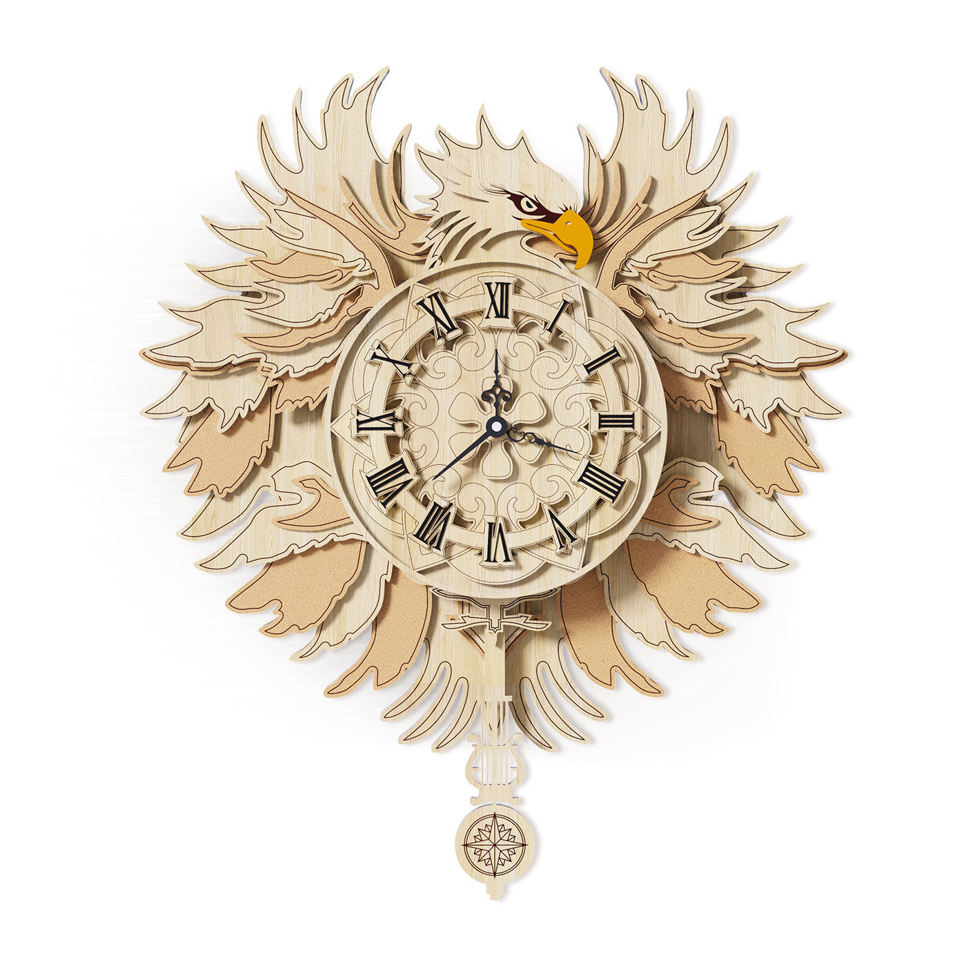 Home Fashion Minimalist Hawk With His Wall ClockToys Puzzle