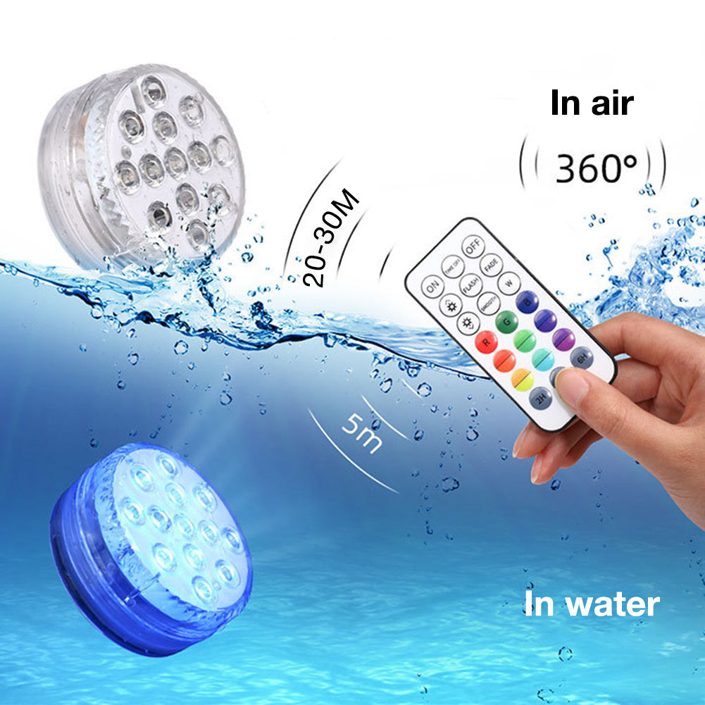 13-LED Submersible Waterproof Light with Remote – Pool, Fountain, Garden Use