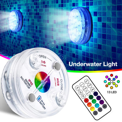 13-LED Submersible Waterproof Light with Remote – Pool, Fountain, Garden Use
