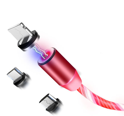 Magnetic Flowing Light Charging Cable – iPhone/Android/Type-C Compatible