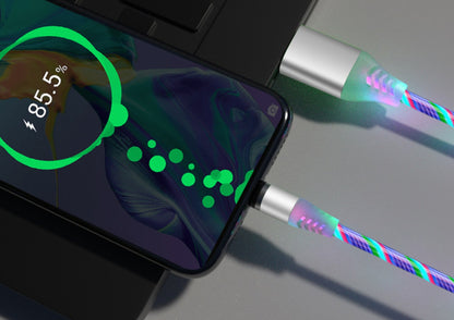 Magnetic Flowing Light Charging Cable – iPhone/Android/Type-C Compatible