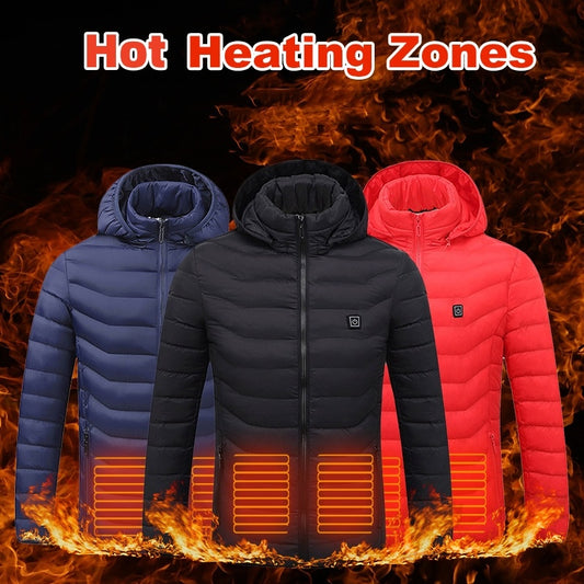 USB Heated Cotton Jacket – Men’s Winter Wear