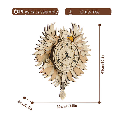 Home Fashion Minimalist Hawk With His Wall ClockToys Puzzle