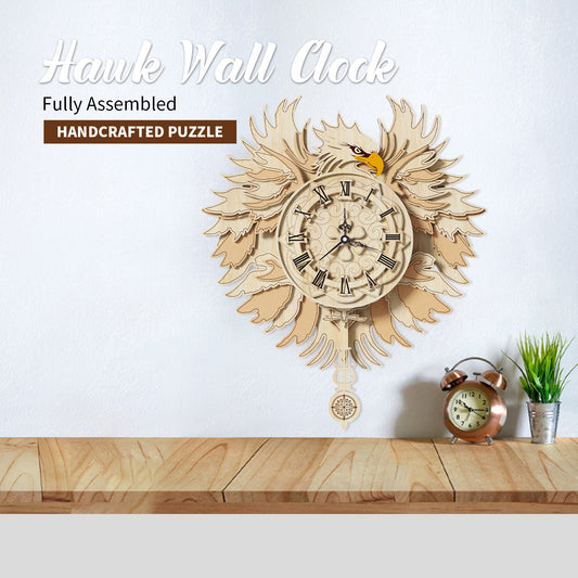 Home Fashion Minimalist Hawk With His Wall ClockToys Puzzle