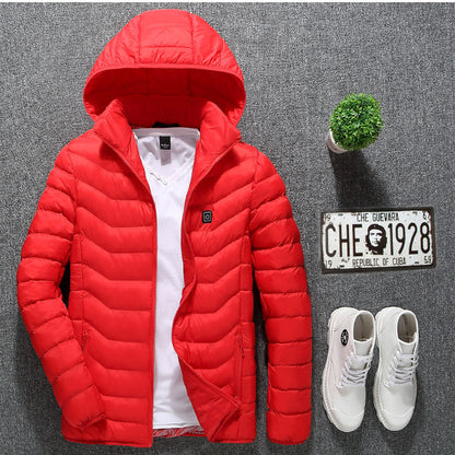 USB Heated Cotton Jacket – Men’s Winter Wear
